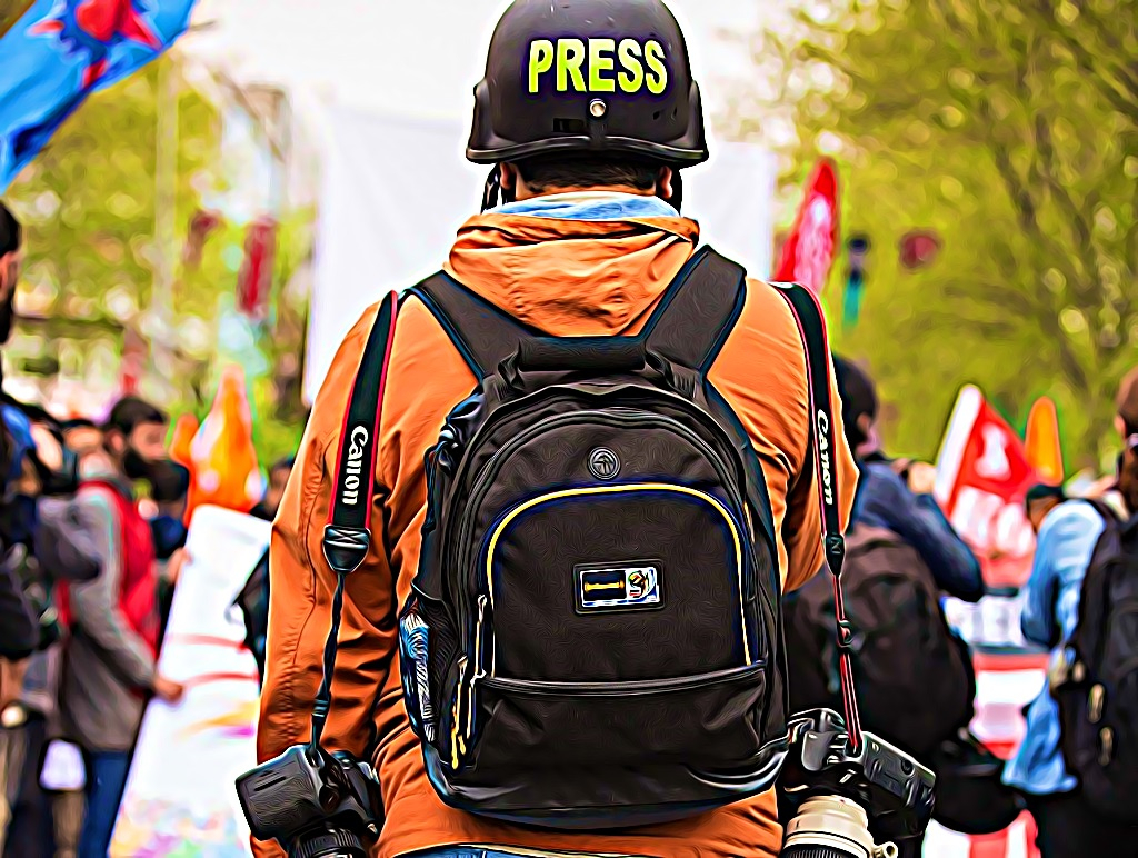 journaliste gilet jaune